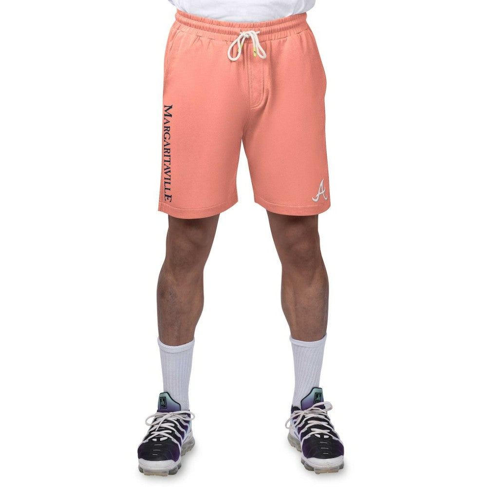 Atlanta Braves Margaritaville Peached French Terry Shorts Orange