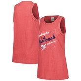Washington Nationals Soft as a Grape Women's Gauze High Neck Tank Top Red