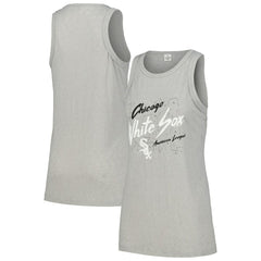 Chicago White Sox Soft as a Grape Women's Gauze High Neck Tank Top Gray