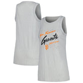 San Francisco Giants Soft as a Grape Women's Gauze High Neck Tank Top Gray