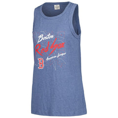 Boston Red Sox Soft as a Grape Women's Gauze High Neck Tank Top Navy