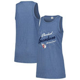 Cleveland Guardians Soft as a Grape Women's Gauze High Neck Tank Top Navy