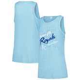 Kansas City Royals Soft as a Grape Women's Gauze High Neck Tank Top Light Blue