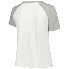 Toronto Blue Jays Soft as a Grape Women's Plus Size Baseball Raglan T-Shirt White