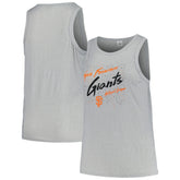 San Francisco Giants Soft as a Grape Women's Plus Size Curvy High Neck Tri-Blend Tank Top Steel