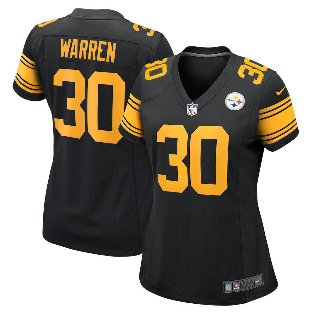 Jaylen Warren Pittsburgh Steelers Women's Alternate Game Jersey - Black sale