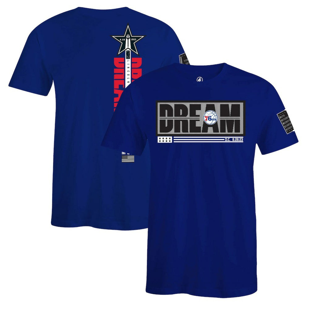 Philadelphia 76ers FISLL x Black History Collection Unisex T-Shirt - Blue for sale