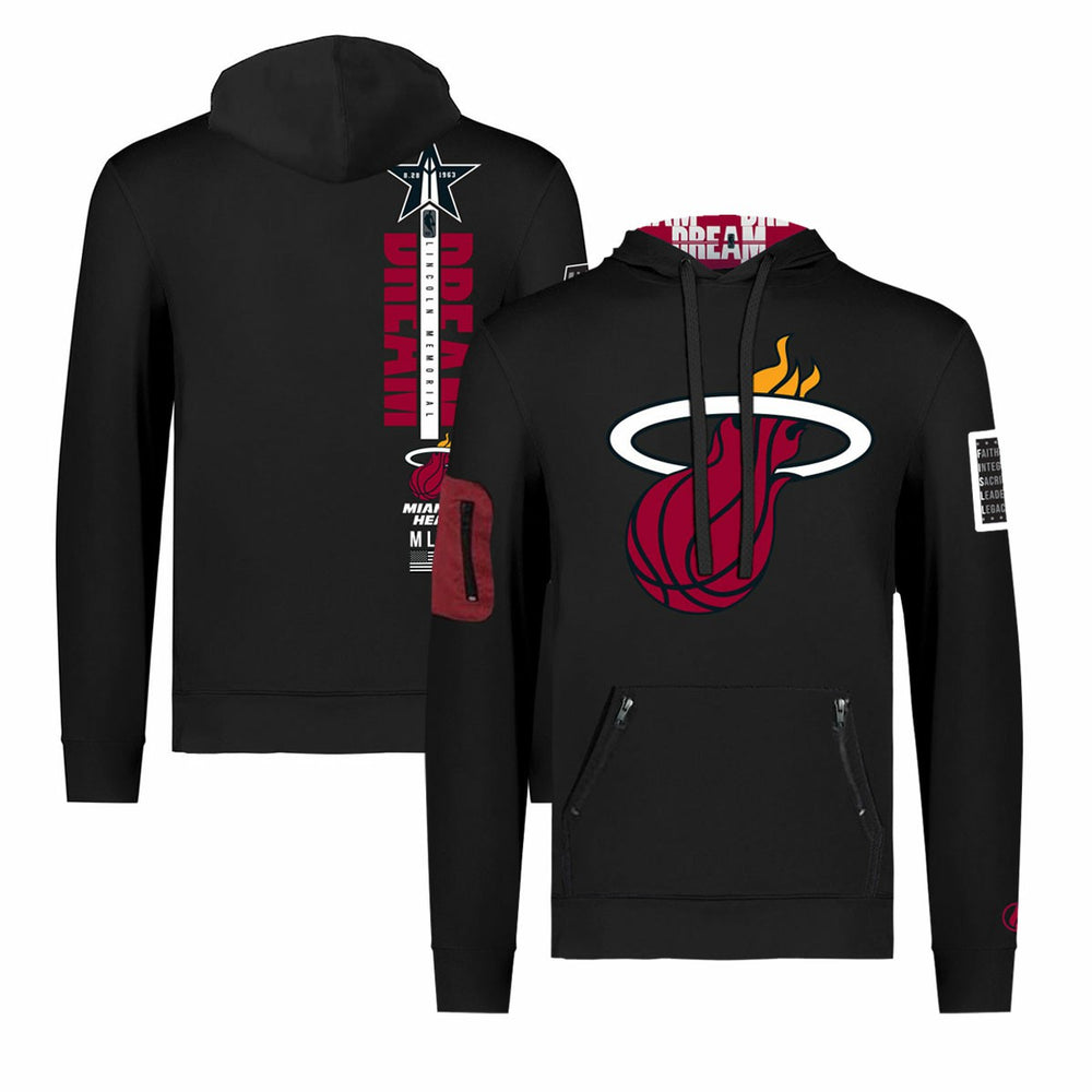 Miami Heat FISLL x Black History Collection Unisex Pullover Hoodie - Black sale