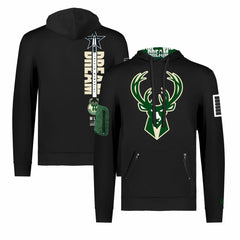 Milwaukee Bucks FISLL x Black History Collection Unisex Pullover Hoodie - Black outlet