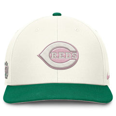 Cincinnati Reds Sail Pro Performance Snapback Hat Cream/Green