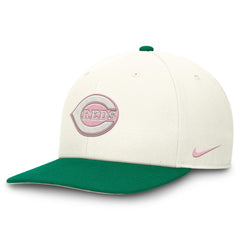 Cincinnati Reds Sail Pro Performance Snapback Hat Cream/Green