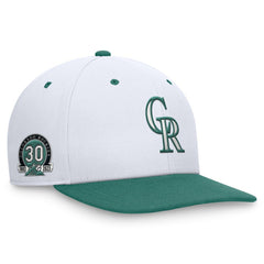 Colorado Rockies Bicoastal Two-Tone Pro Performance Snapback Hat White/Green