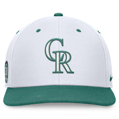 Colorado Rockies Bicoastal Two-Tone Pro Performance Snapback Hat White/Green