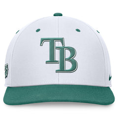 Tampa Bay Rays Bicoastal Two-Tone Pro Performance Snapback Hat White/Green