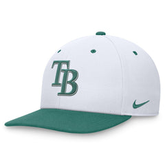Tampa Bay Rays Bicoastal Two-Tone Pro Performance Snapback Hat White/Green