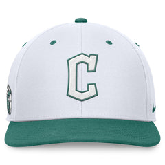 Cleveland Guardians Bicoastal Two-Tone Pro Performance Snapback Hat White/Green