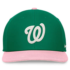 Washington Nationals Malachite Pro Performance Snapback Hat Green/Pink