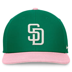 San Diego Padres Malachite Pro Performance Snapback Hat Green/Pink