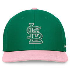 St. Louis Cardinals Malachite Pro Performance Snapback Hat Green/Pink