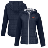 Detroit Tigers Cutter & Buck Women's Cooperstown Collection Rainier Primaloft Eco Full-Zip Hybrid Jacket Navy
