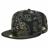 Athletics 59FIFTY Day Allover Fitted Hat Black