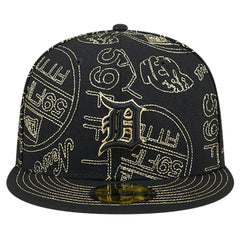 Detroit Tigers 59FIFTY Day Allover Fitted Hat Black