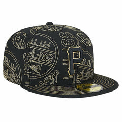 Pittsburgh Pirates 59FIFTY Day Allover Fitted Hat Black