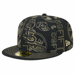 St. Louis Cardinals 59FIFTY Day Allover Fitted Hat Black