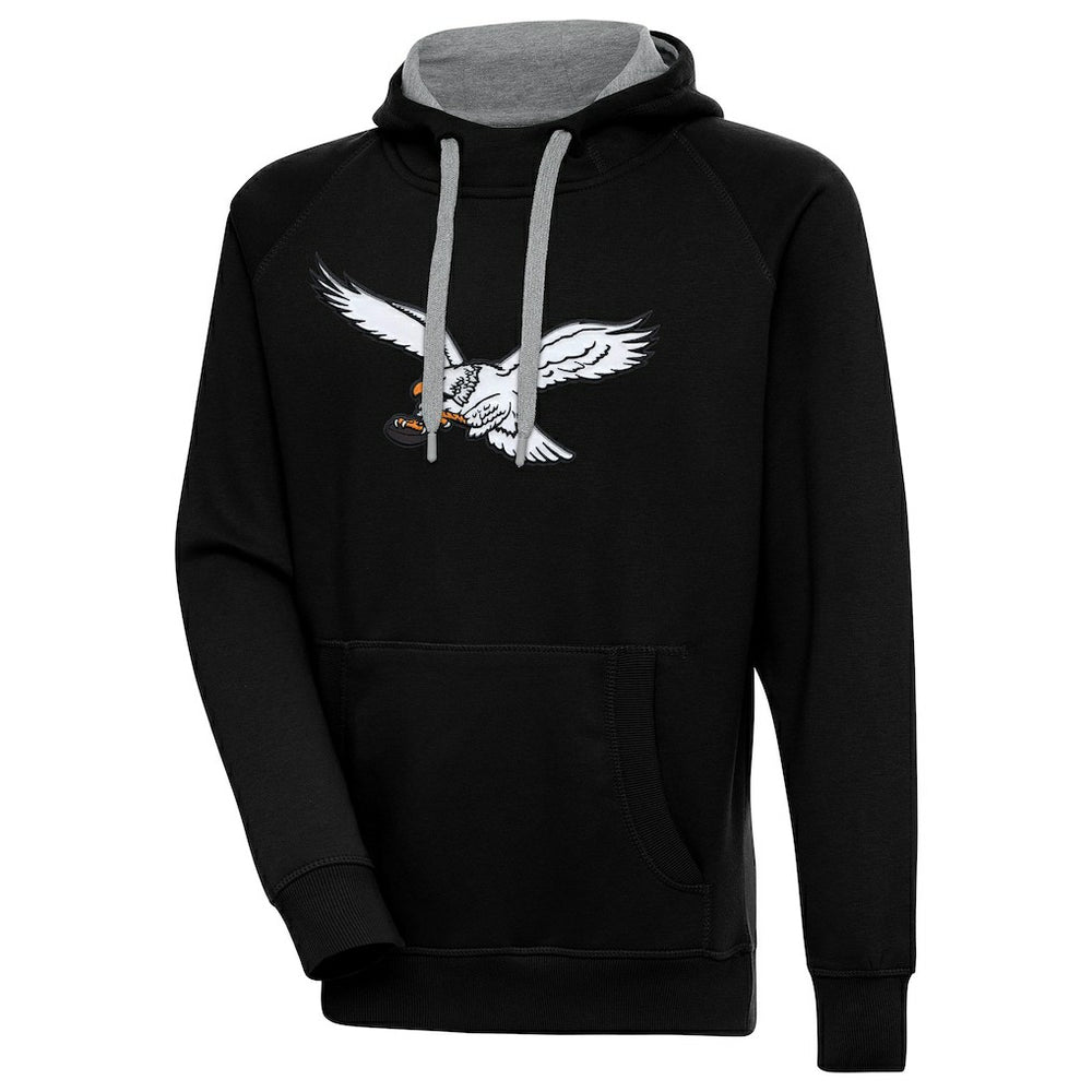 Philadelphia Eagles Antigua Throwback Logo Victory Pullover Hoodie - Black online