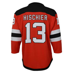 Nico Hischier New Jersey Devils Youth Captain Patch Home Replica Player Jersey - Red Jerseys