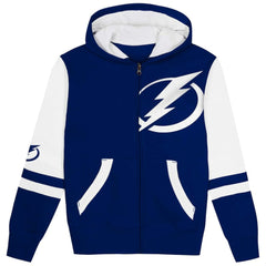 Tampa Bay Lightning Preschool Face Off Full-Zip Hoodie - Blue Hoodies