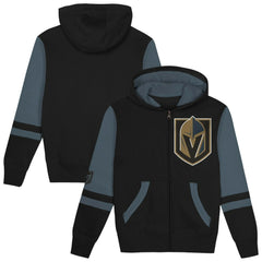 Vegas Golden Knights Preschool Face Off Full-Zip Hoodie - Black Hoodies