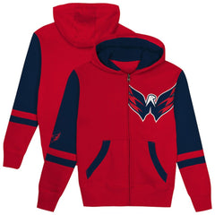 Washington Capitals Preschool Face Off Full-Zip Hoodie - Red Hoodies