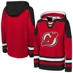 New Jersey Devils Youth Ageless Must Have Home V-Neck Pullover Hoodie - Red Jerseys