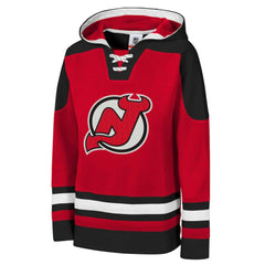 New Jersey Devils Youth Ageless Must Have Home V-Neck Pullover Hoodie - Red Jerseys