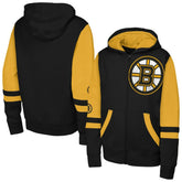Boston Bruins Youth Face Off Full-Zip Hoodie - Black Hoodies