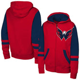 Washington Capitals Youth Face Off Full-Zip Hoodie - Red Hoodies