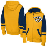 Nashville Predators Youth Face Off Full-Zip Hoodie - Gold Hoodies