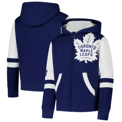 Toronto Maple Leafs Youth Face Off Full-Zip Hoodie - Blue Hoodies