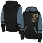 Vegas Golden Knights Youth Face Off Full-Zip Hoodie - Black Hoodies