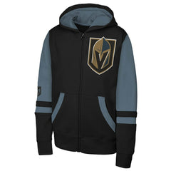 Vegas Golden Knights Youth Face Off Full-Zip Hoodie - Black Hoodies