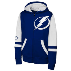 Tampa Bay Lightning Youth Face Off Full-Zip Hoodie - Blue Hoodies