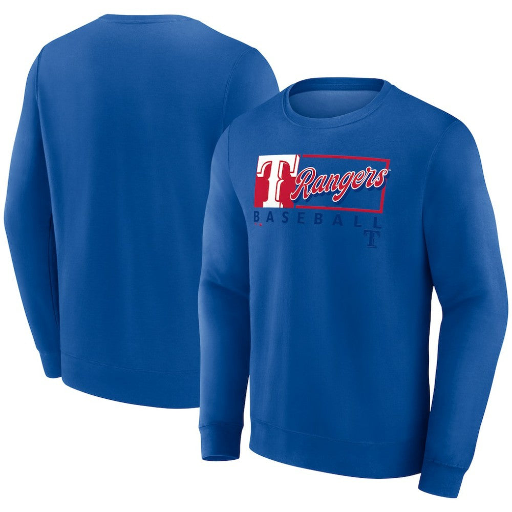 Texas Rangers Profile Big & Tall Pullover Sweatshirt Royal