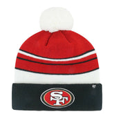 San Francisco 49ers '47 Youth Peewee Cuffed Knit Hat with Pom - Scarlet/Black outlet