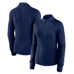Boston Red Sox Women's Elements Raglan Tri-Blend Quarter-Zip Top Navy
