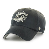 Miami Dolphins '47 Dusted Relaxed Clean Up Adjustable Hat - Black for sale