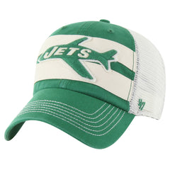 New York Jets '47 Throwback Clubhouse Boon Clean-Up Trucker Adjustable Hat - Kelly Green cheap