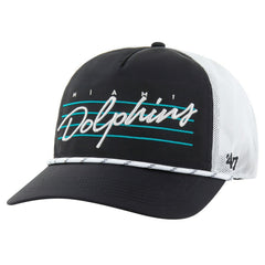 Miami Dolphins '47 Downburst Relaxed Hitch Trucker Adjustable Hat - Black/White cheap