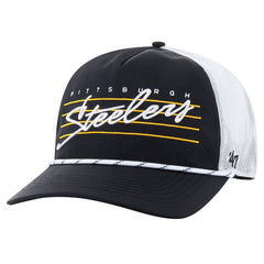 Pittsburgh Steelers '47 Downburst Relaxed Hitch Trucker Adjustable Hat - Black/White outlet