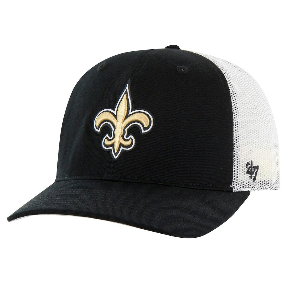 New Orleans Saints '47 Team Unstructured Trucker Adjustable Hat - Black/White cheap